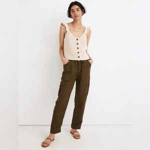 Madewell Ruffle-Strap Button-Front Sweater Tank